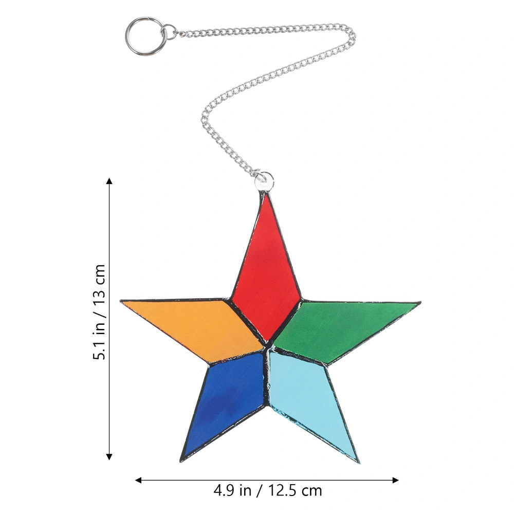 Stained Acrylic Window Hanging Star Wall Suncatcher Beautiful Window Hanging Ornament