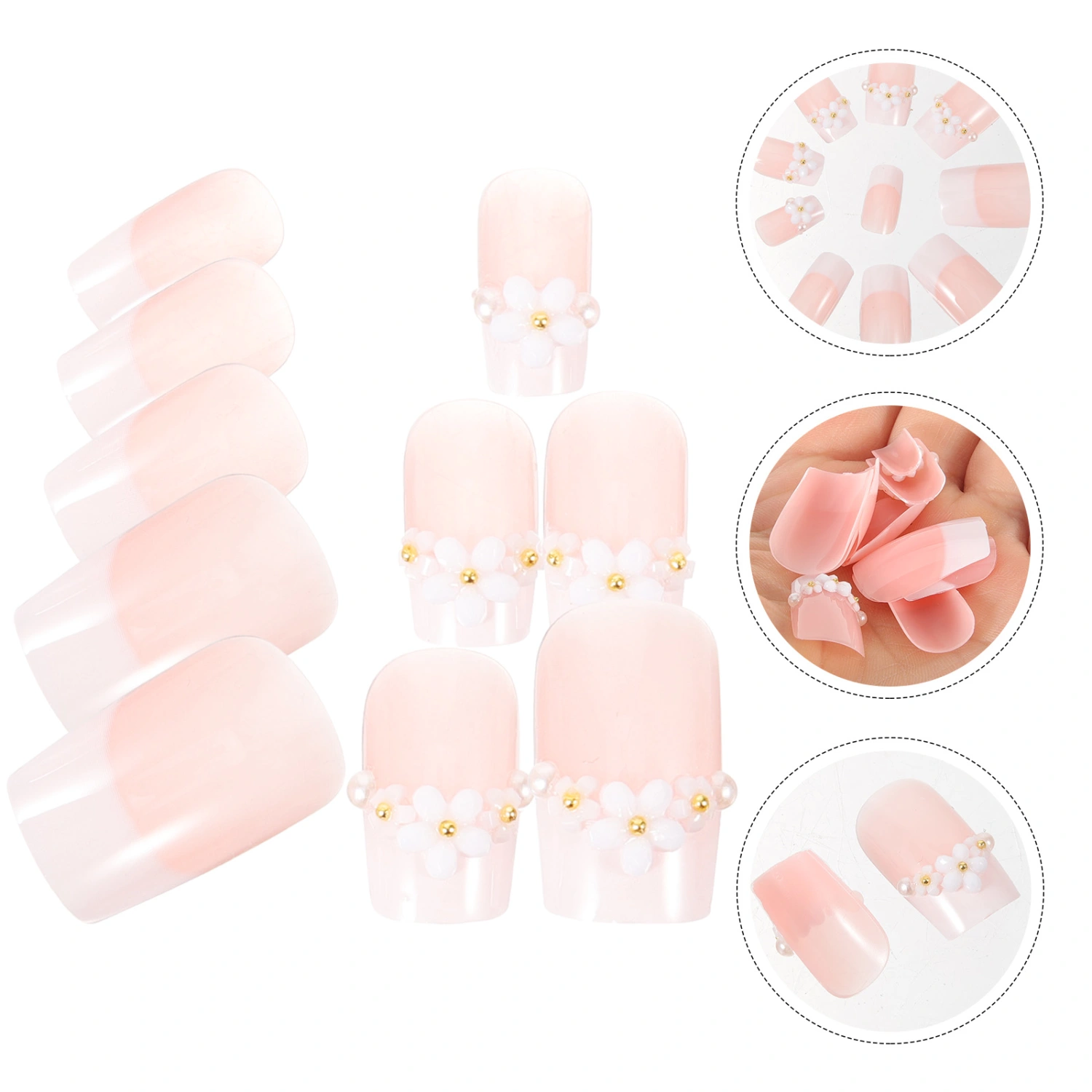 1 Set Press On Nails Girls Fake Nails Manicure Art Supplies Nail Supplies Cute Nail Accessories