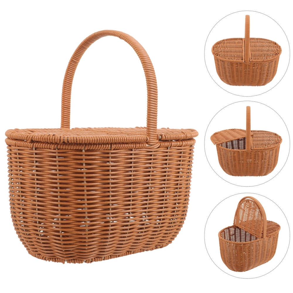 Food Handle Bag Creative Basket Delicate Storage Holder Picnic Handle Bag Storage Holder