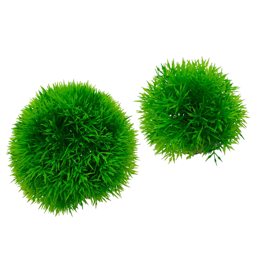 2Pcs Lifelike Aquatic Plants Decorations Fake Aquatic Plants Underwater Crafts Aquarium Decors