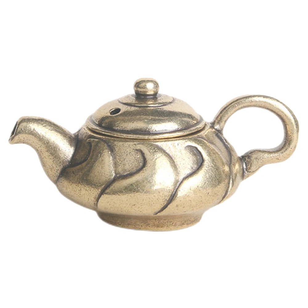 Retro Brass teapot Figurine Brass teapot-shape Sculpture teapot teapot Shaped Brass Statue