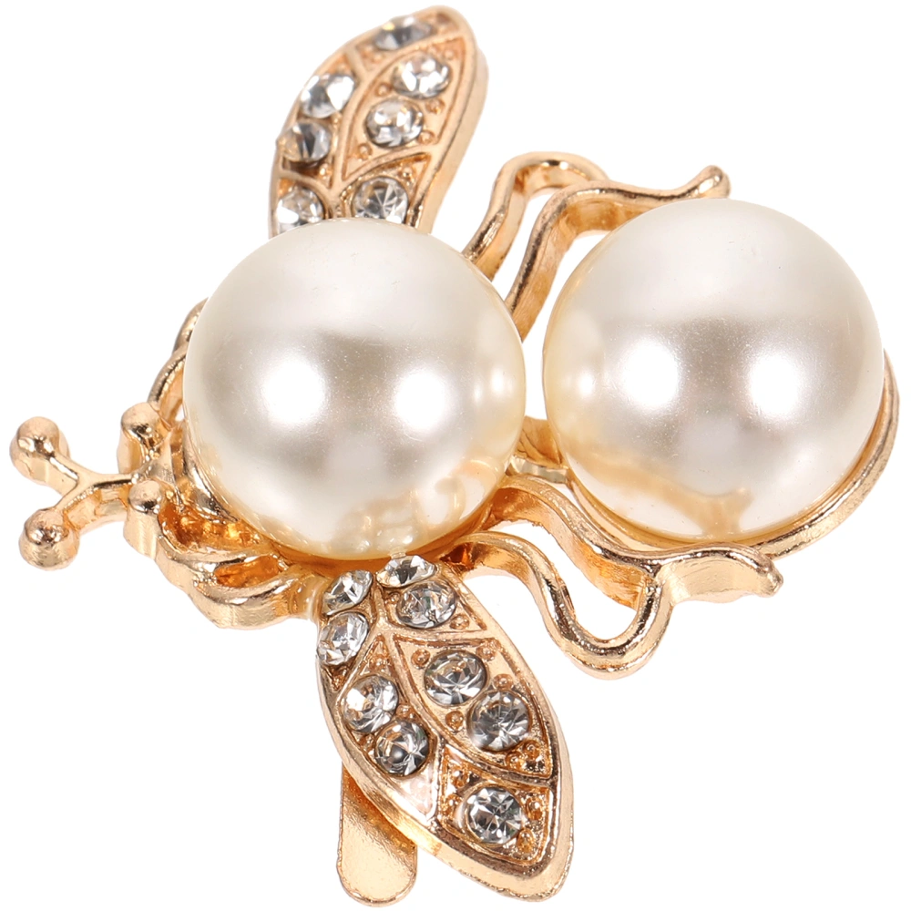 Shoe Clip Fashionable Beautiful Rhinestones Pearl Bee Shoe Decor for High Heel