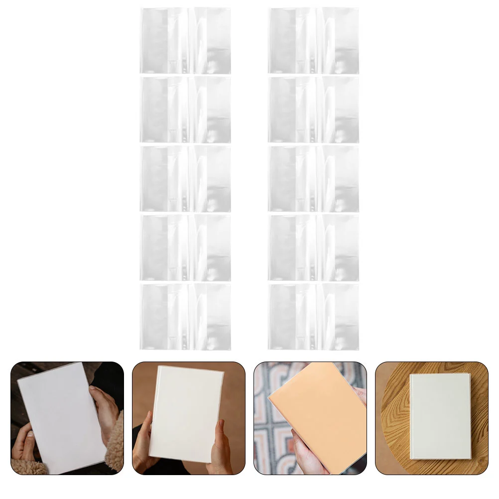 10pcs Book Cover Soft Cover Books Protective Covers 16K Clear Book Protectors