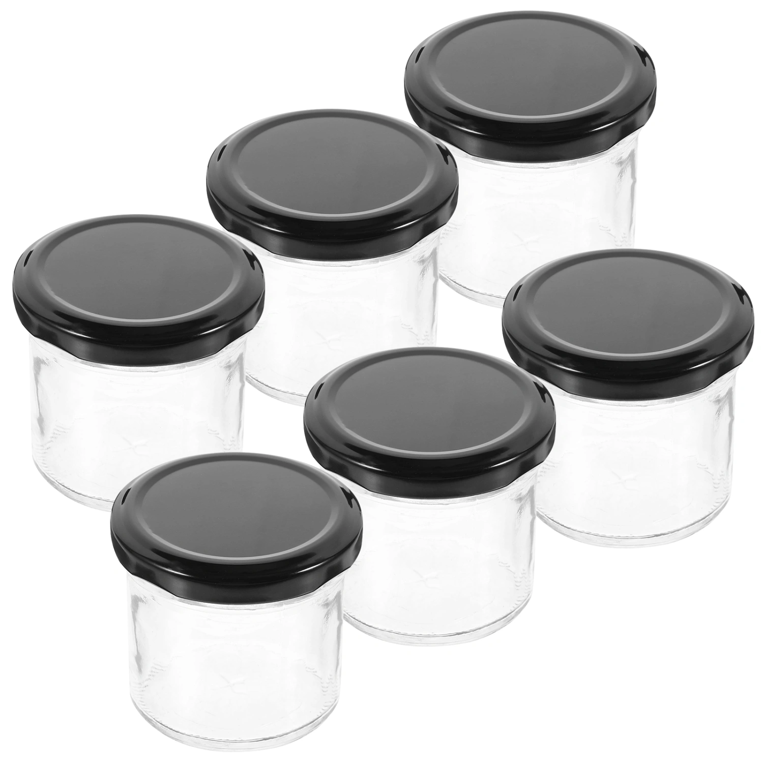 6pcs Glass Storage Bottle Glass Jam Bottle Honey Jar Jam Container Home Supplies