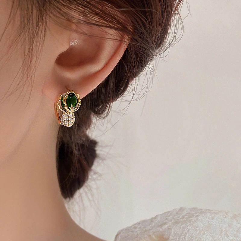 Cabbage Earrings Female Niche Design Temperament