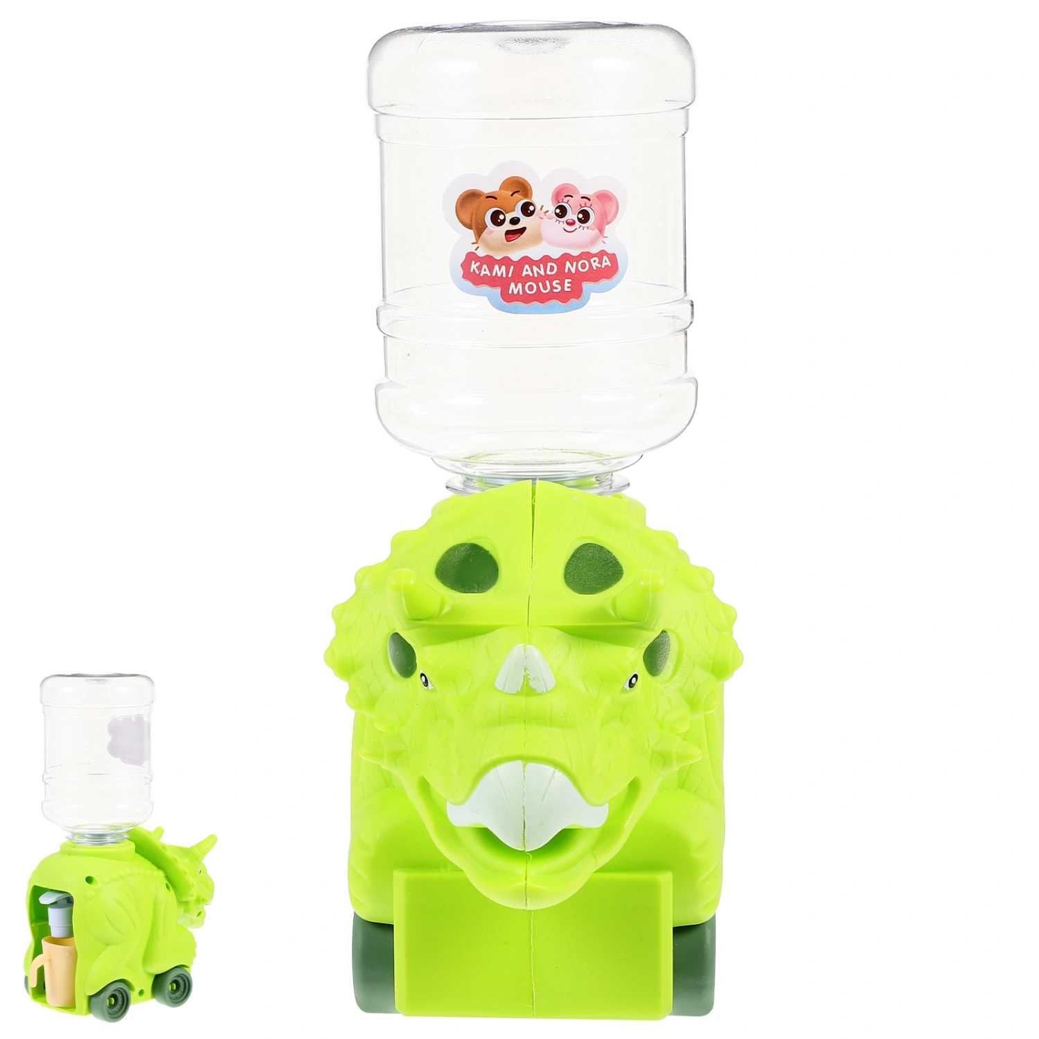 Small Water Dispenser Toy Tiny Water Dispenser Kid Pentended Toy Cartoon Dinosaur Shape Water Dispenser Toy