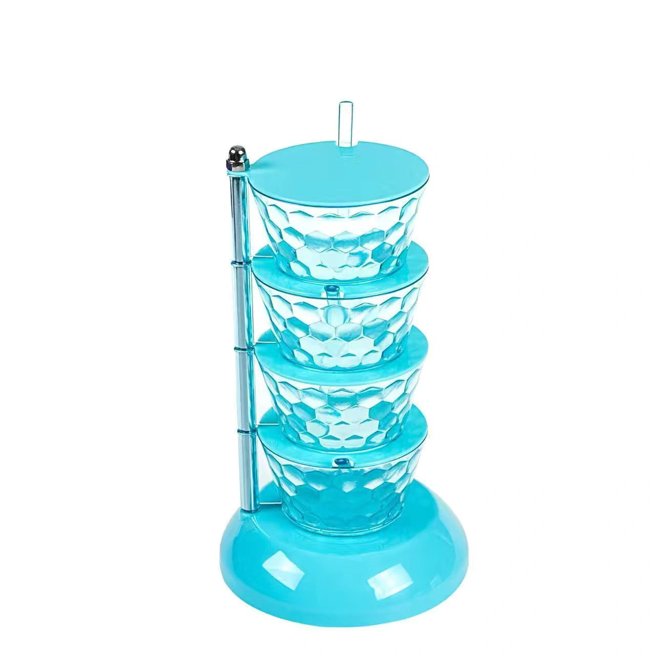 Countertop Rotating Spice Holder Multi-layer Transparent Seasoning Stand Freestanding Spice Rack