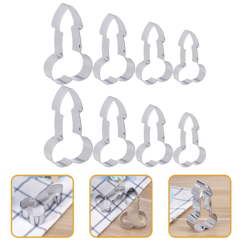 8pcs Cookie Cutters Cookie Baking Molds DIY Stainless Steel Biscuits Molds Kitchen Supplies