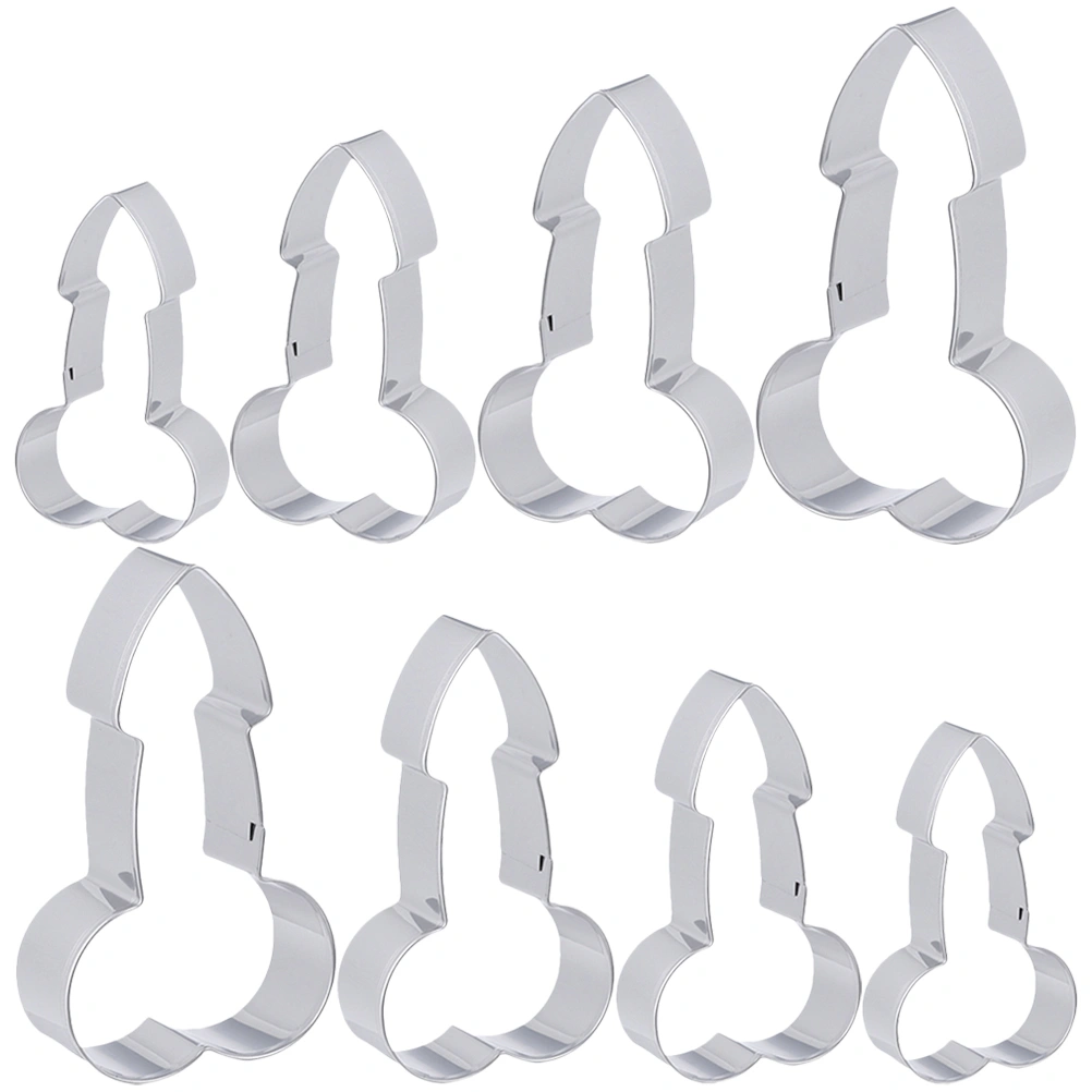 8pcs Cookie Cutters Cookie Baking Molds DIY Stainless Steel Biscuits Molds Kitchen Supplies