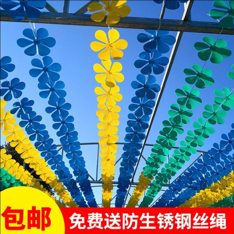 9Pcs Hanging Pinwheels Colored Wind Spinners Garden Windmill Spinners Kindergarten Windmills