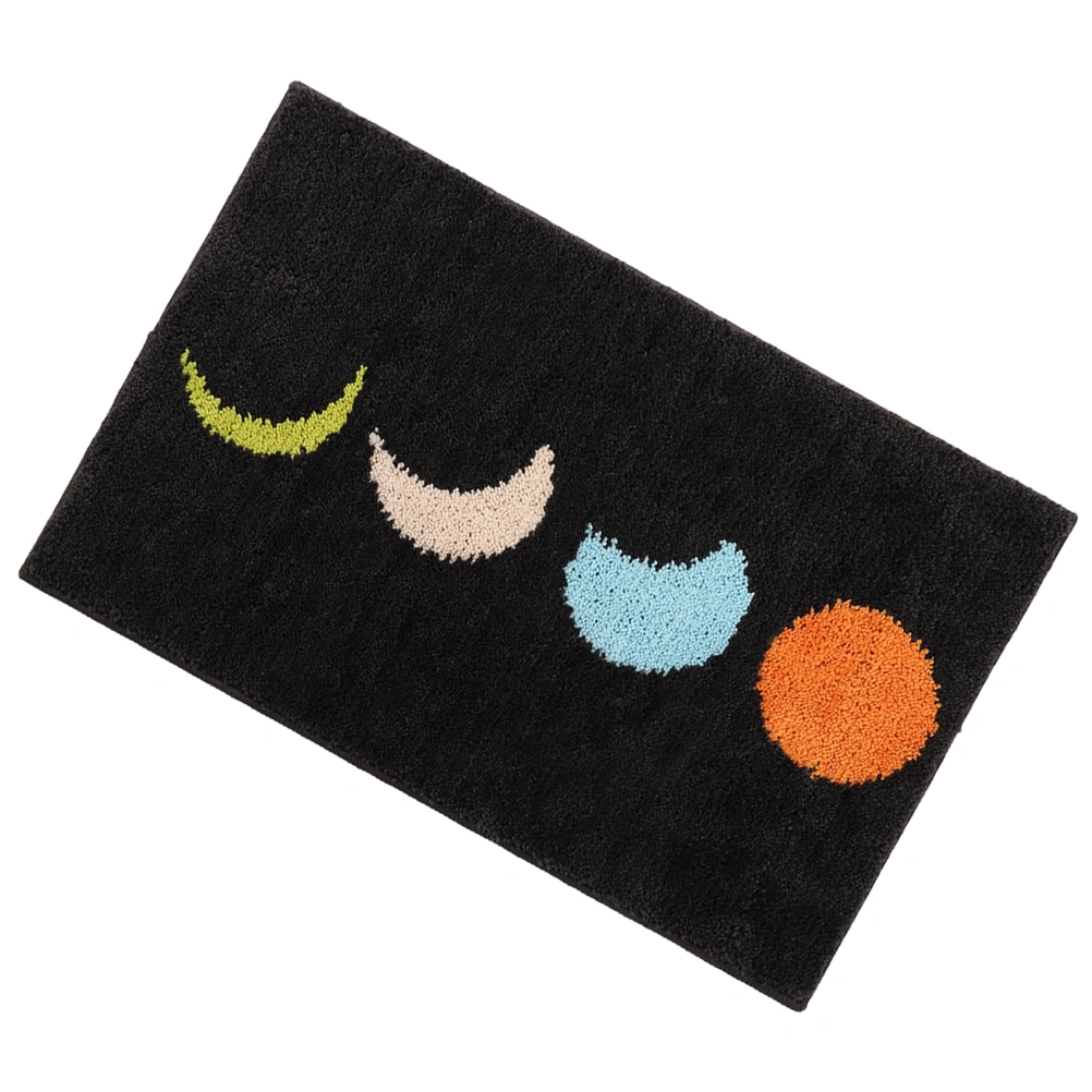 Household Entryway Mat Anti-skid Polyester Floor Mat Bathroom Use Water Absorbent Pad for Daily Use