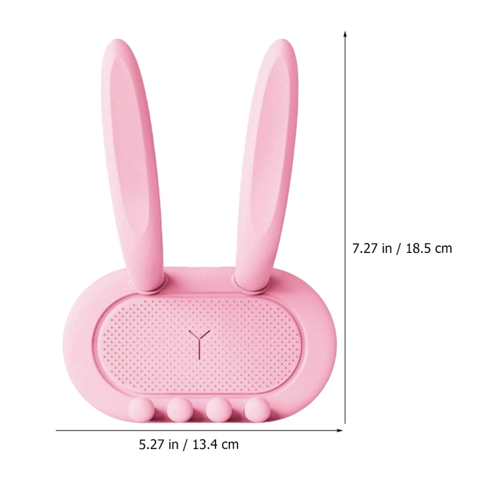 Bathroom Wall Hook Magnetic Toothbrush Holder Rabbit Shaped Wall Hair Tie Holder Stand