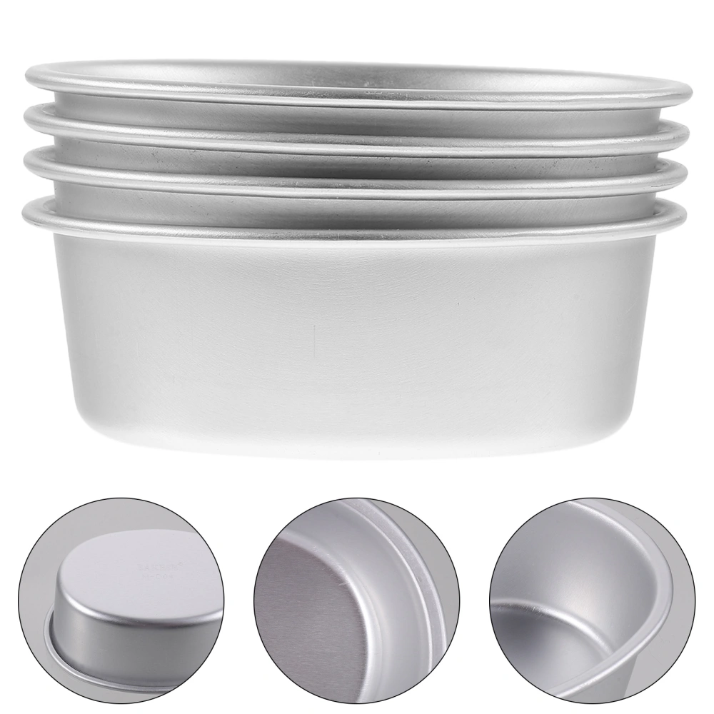 4pcs Cake Pan Nonstick oval Cake Pans Aluminum Alloy Cake Baking Pans Cake Baking Mold