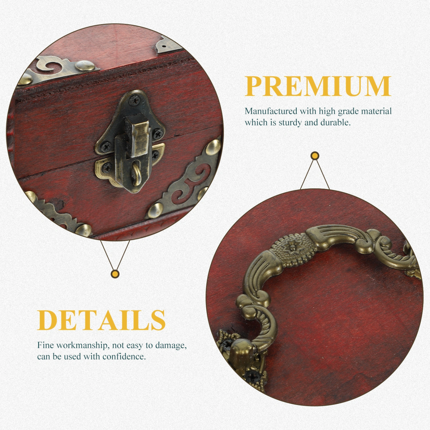 Wooden Storage Box Vintage Decorative Box Jewelry Storing Storage Organizer Home Decoration