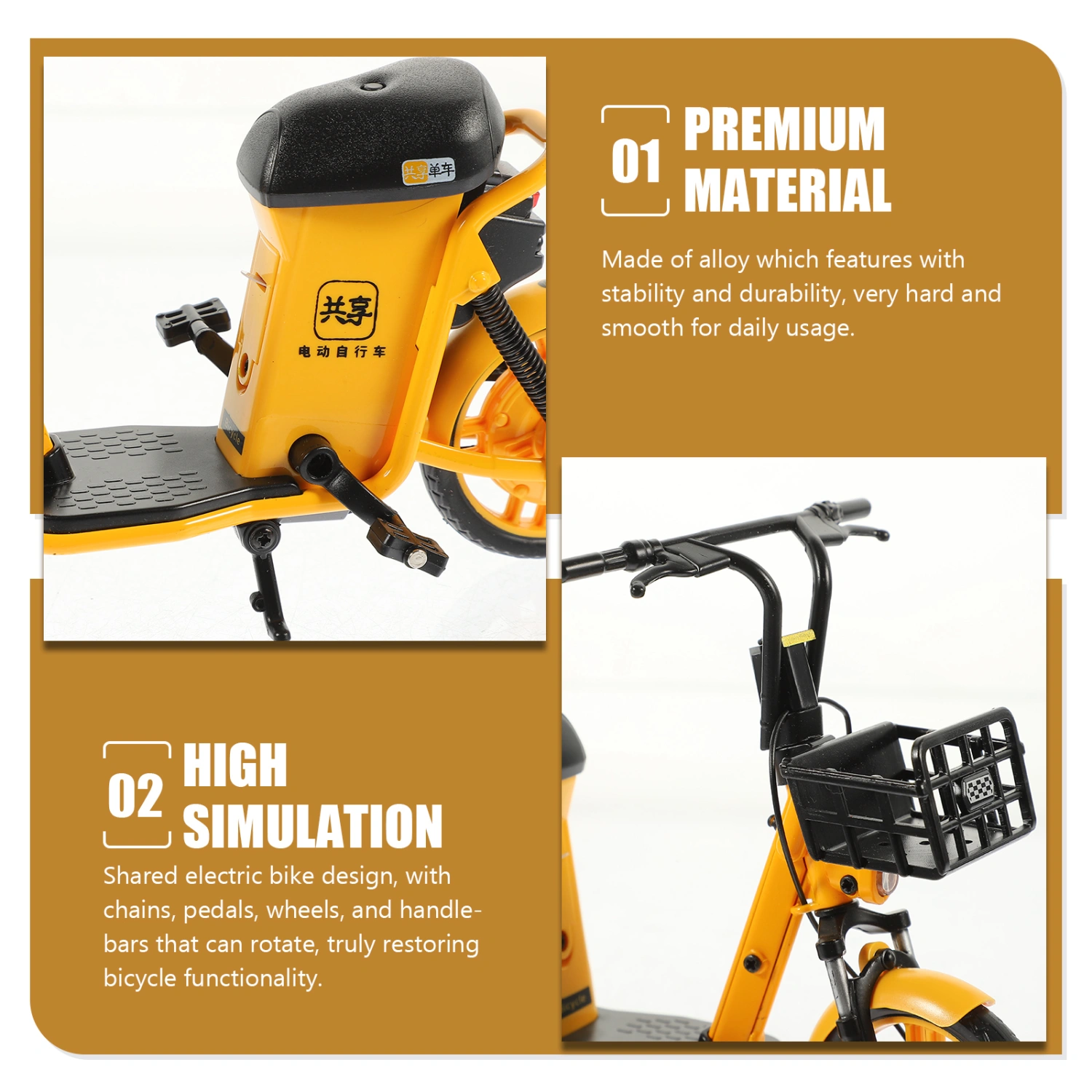 Electric Bicycle Model Alloy Pedelec Model Small Pedelec Ornament Home Pedelec Decoration