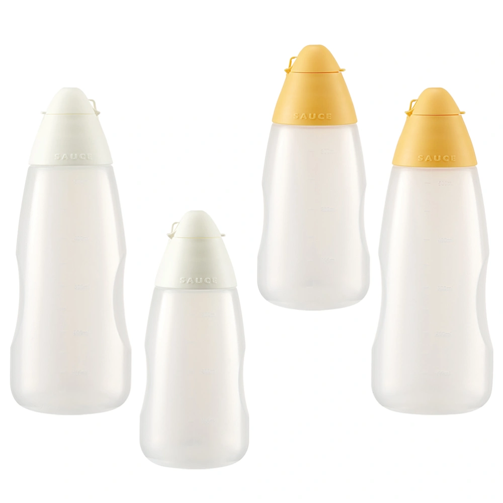 4Pcs Salad Squeeze Bottles Ketchup Squeeze Bottles Empty Sauce Bottles Kitchen Sauce Bottles