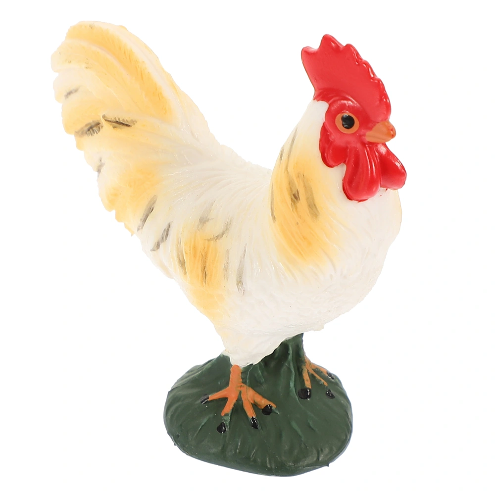 Emulation Rooster Model Decor Creative Farming Ornament Yard Poultry Model Simulated Rooster Toy