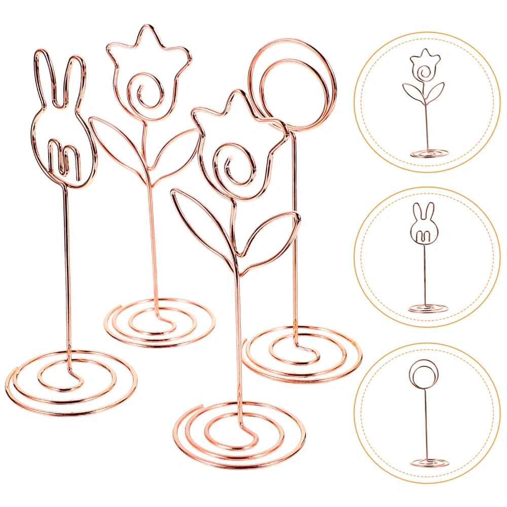 4Pcs Table Number Holder Place Card Holders Table Number Stands Table Card Holder Photo Picture Clips