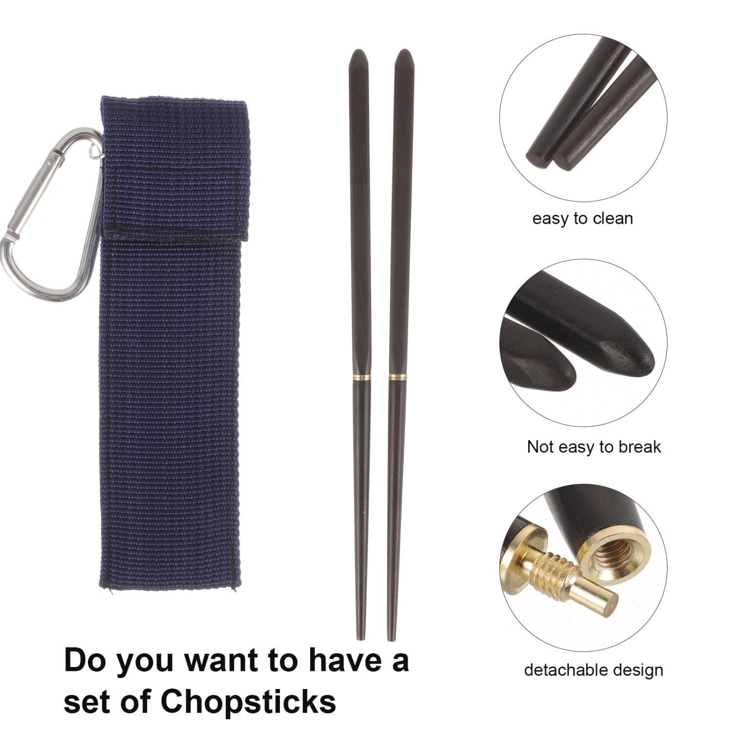 1 Pair Reusable Chopsticks Folding Chopsticks Portable Chopsticks Foldable Chopsticks with Bag