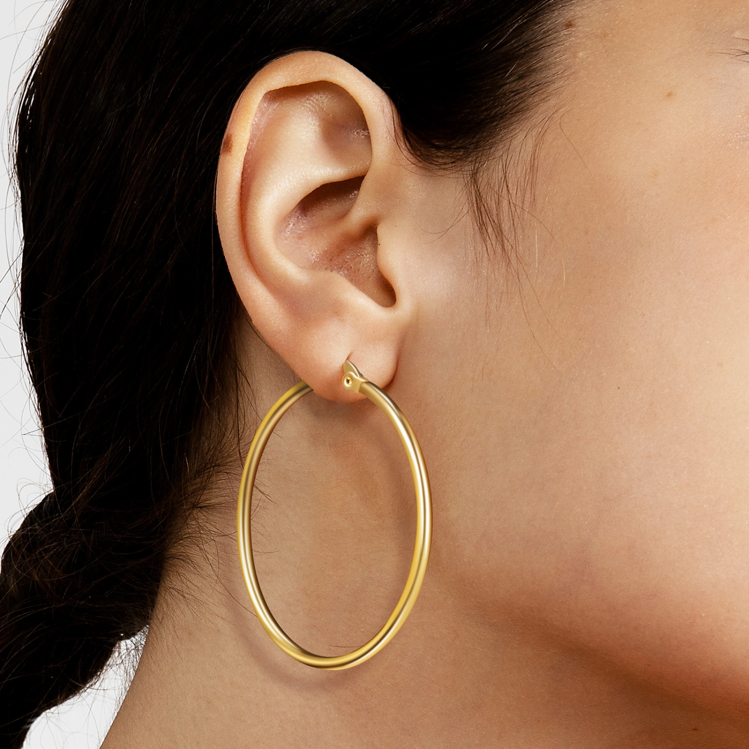 2 Pairs of Hoop Earrings Exaggerated Circle Earrings Statement Round Earrings Jewelry