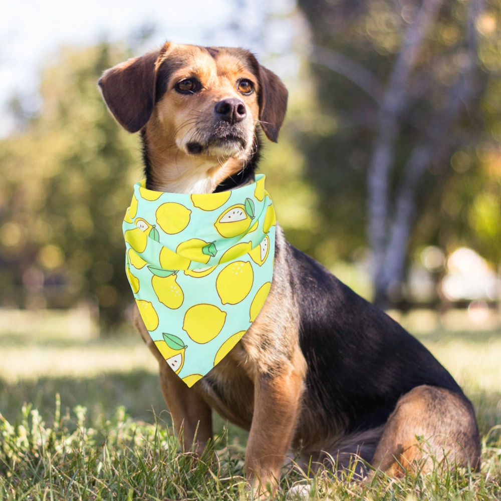 Summer Dog Bandana Fruit Print Puppy Scarf Dog Kerchief Pet Triangle Bib Scarf