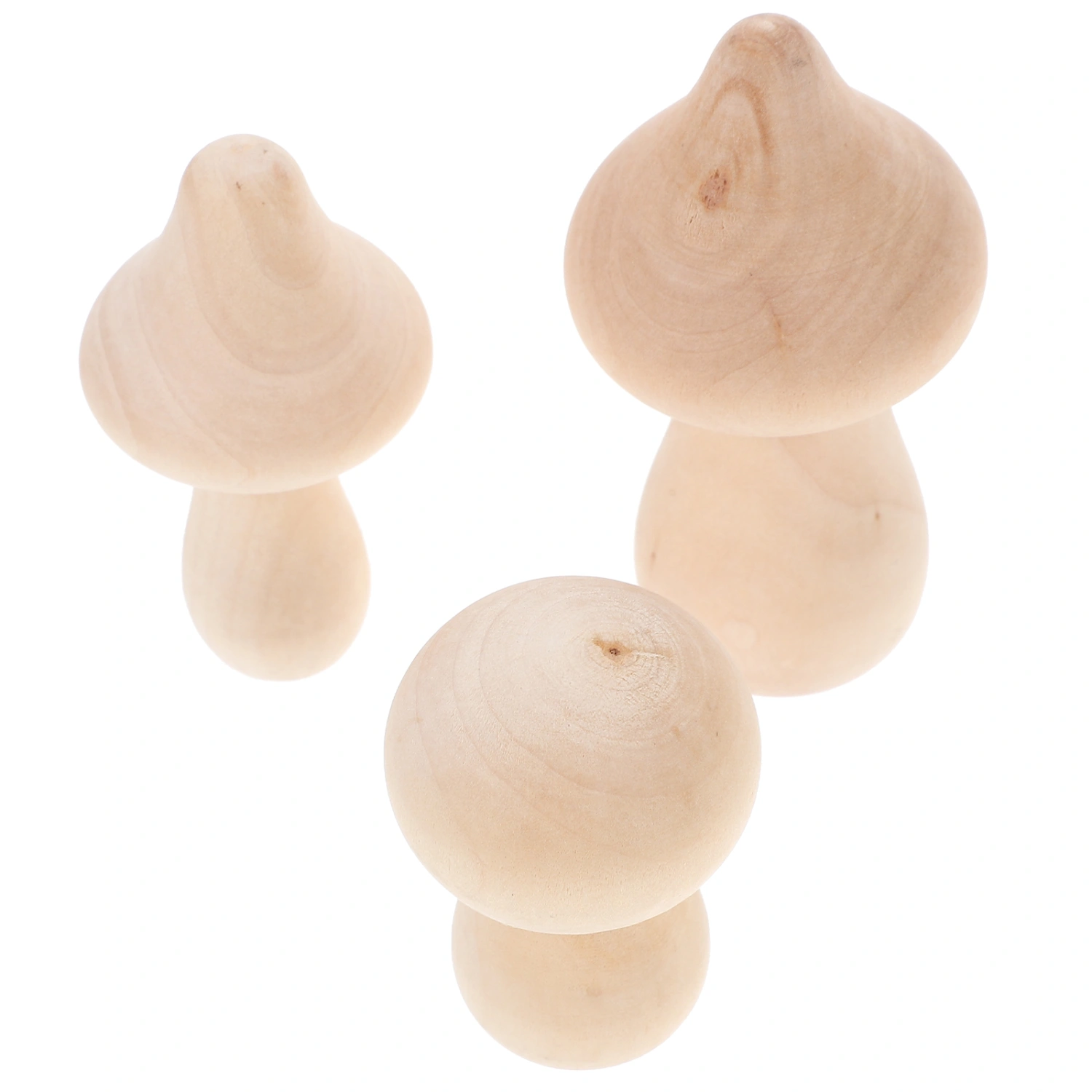 3Pcs Unfinished Mushroom DIY Wooden Mushroom Wooden Mushrooms DIY Crafts Projects