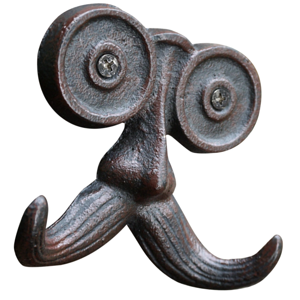 Wall Mounted Iron Hook Cast Iron Wall Hanger Hook Retro Beard Shaped Coat Hook