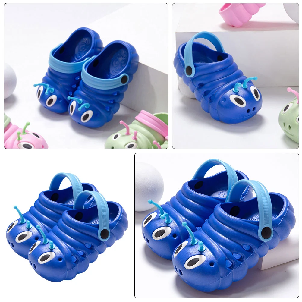 1 Pair of Caterpillar Beach Slippers Non-skid Sandals Cartoon Summer Sandals Cool Slippers