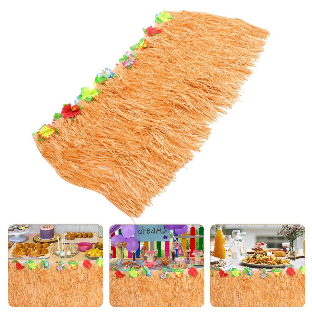 Hawaii Style Tinsel Tassel Hawaii Table Skirt Festive Party Decoration Photography Prop