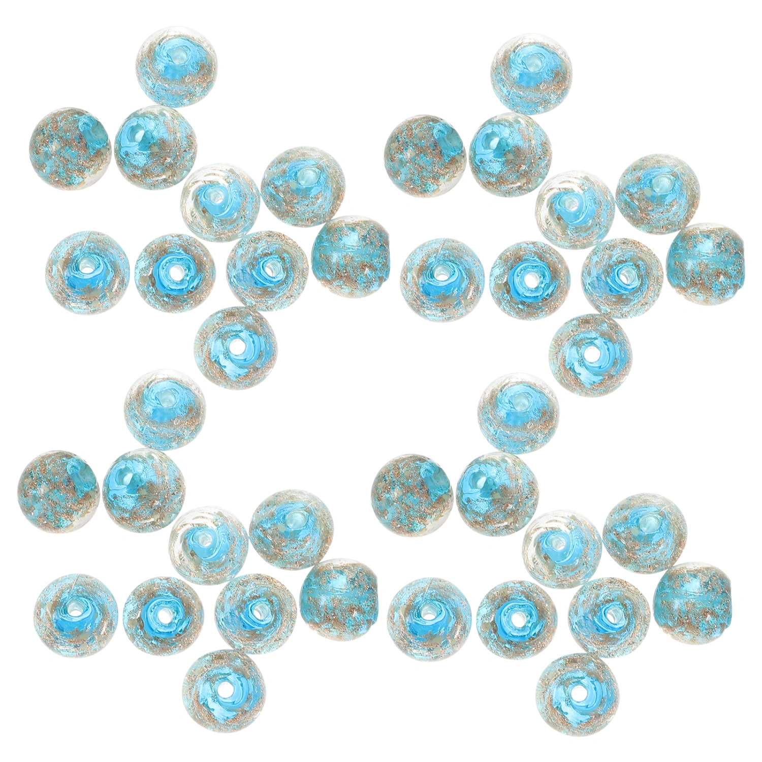 60Pcs Glass Beads Colors Glass Beads Luminous Bracelet Beads Jewelry Spacer Beads