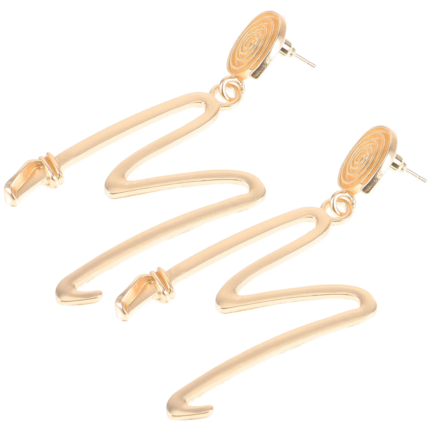 1 Pair Women Ear Studs Letter Stud Earrings Exaggerated Earrings Personalized Ear Jewelry