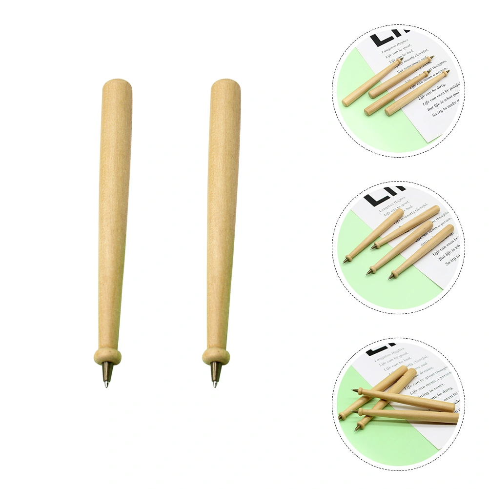 2Pcs Wood Ballpoint Pens Portable Writing Pens Unique Ballpoint Pens Comfortable Grip Wood Pens