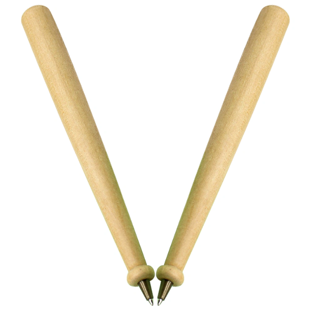 2Pcs Wood Ballpoint Pens Portable Writing Pens Unique Ballpoint Pens Comfortable Grip Wood Pens