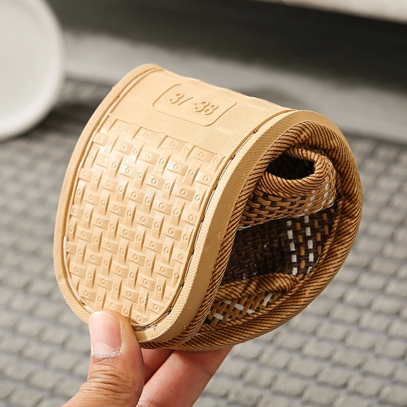 1 Pair Nordic Slippers Rattan Grass Woven Slippers Home Indoor Slippers for Men Women