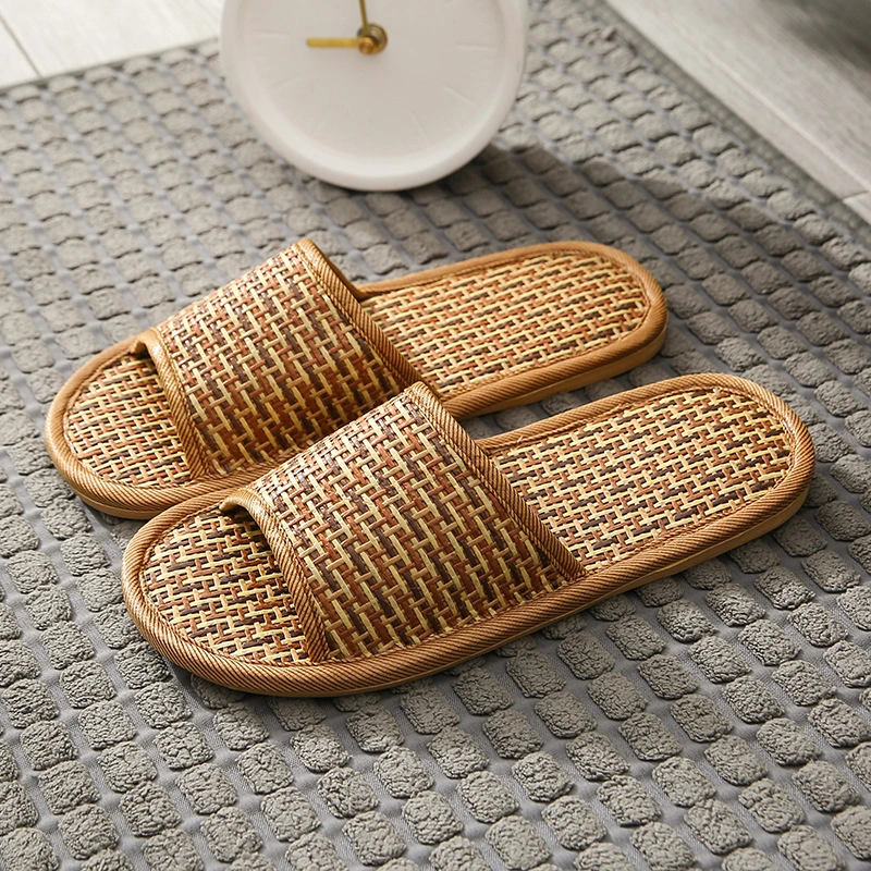 1 Pair Nordic Slippers Rattan Grass Woven Slippers Home Indoor Slippers for Men Women