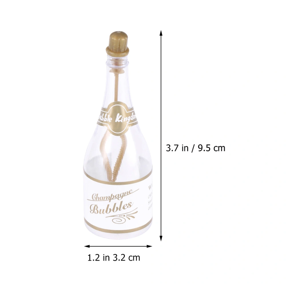 24pcs Champagne Bottle Shape Bubble Bottles Valentine Bubble Bottles Refillable Bubble Bottles