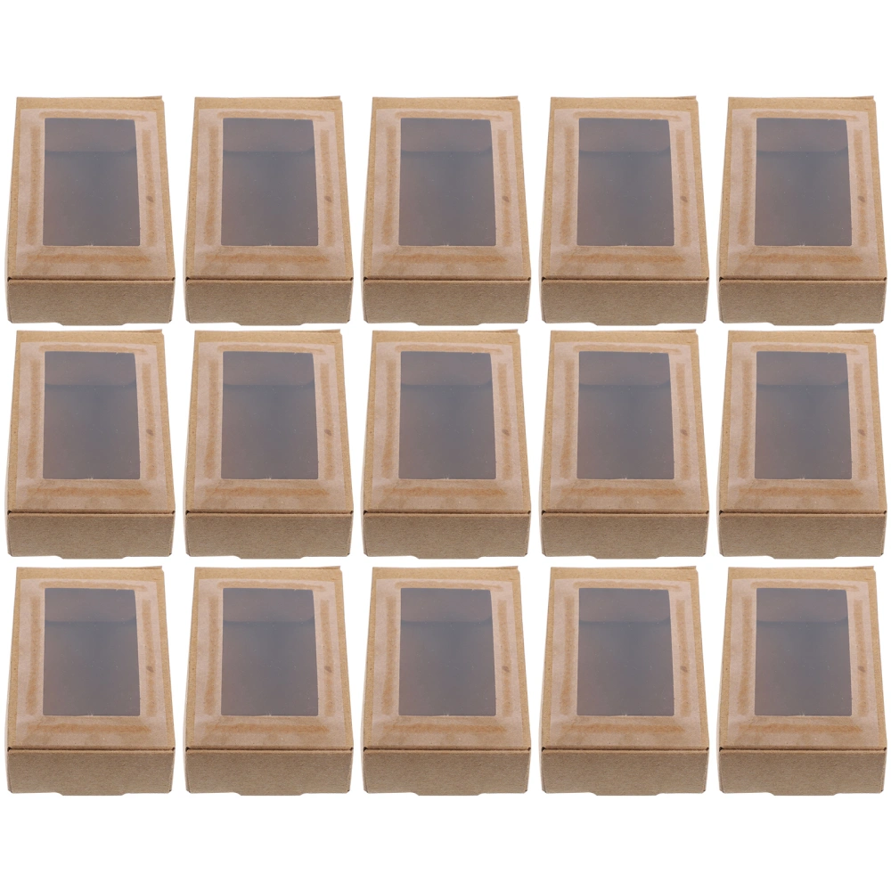 50Pcs Packaging Boxes with Window Cookie Wrapping Boxes Treat Packaging Boxes