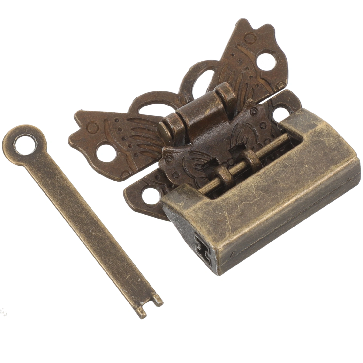 Vintage Lock Traditional Padlock Decorative Lock Jewelry Box Hasp Lock Latch with Lock