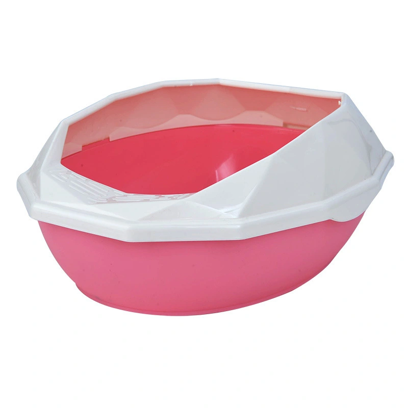 1 Set Household Cat Litter Box Semi-Enclosed Kitten Litter Container with Shovel