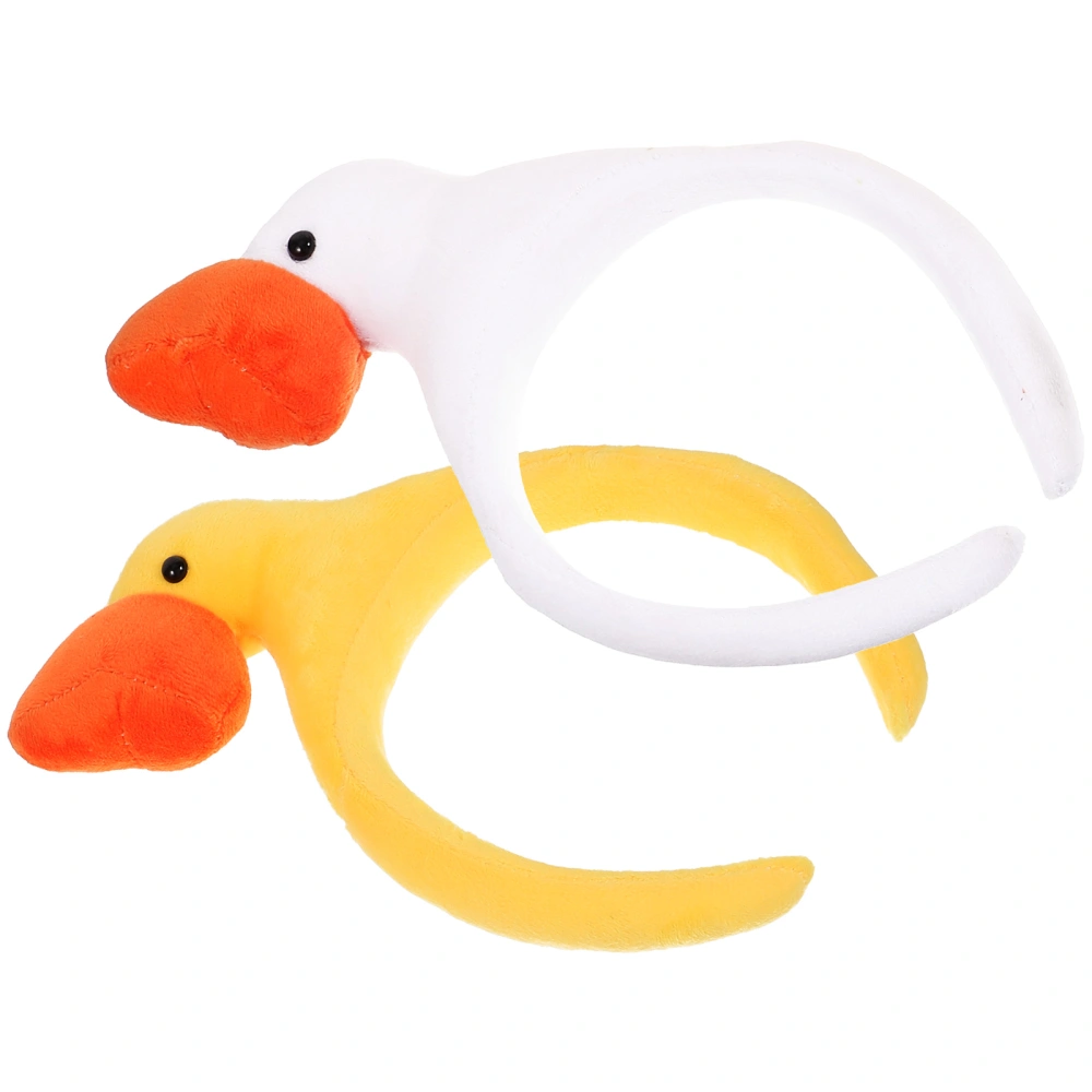 2 pcs Cute Headband Animal Headband 3D Goose Headband Cosplay Animal Headbands