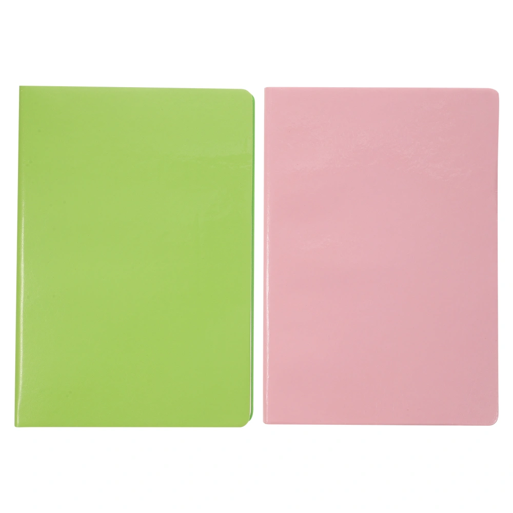 2Pcs Portable Notebook Students Writing Notepad Office Conference Journal Book