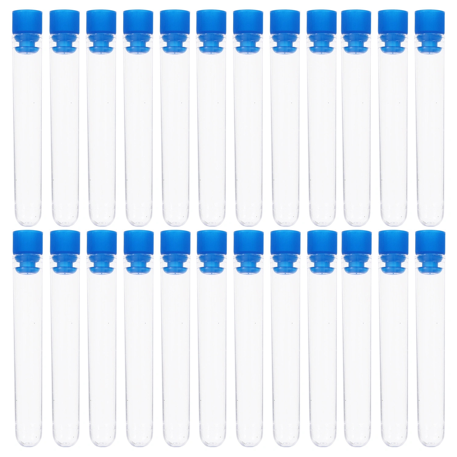 50pcs Test Tubes Test Vials Storage Containers Clear Tube for Sample Testing