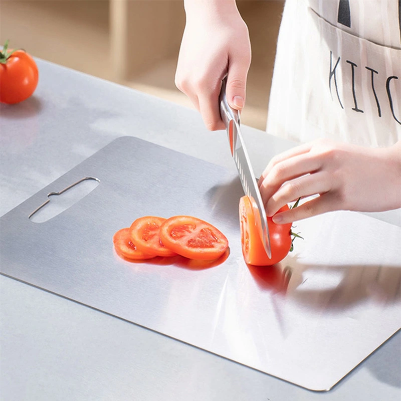 Stainless Steel Cutting Mat Kitchen Pastry Knead Board Durable Countertop Chopping Board