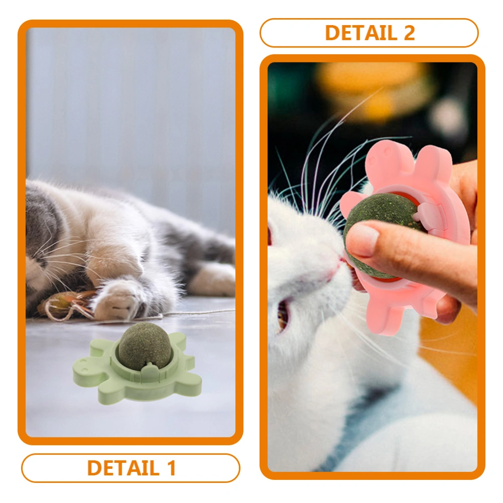 4pcs Cats Catnip Ball Catnip Edible Toys Rotation Catnip  Balls Edible Kitten Toy Kitten Teeth Cleaning Toys