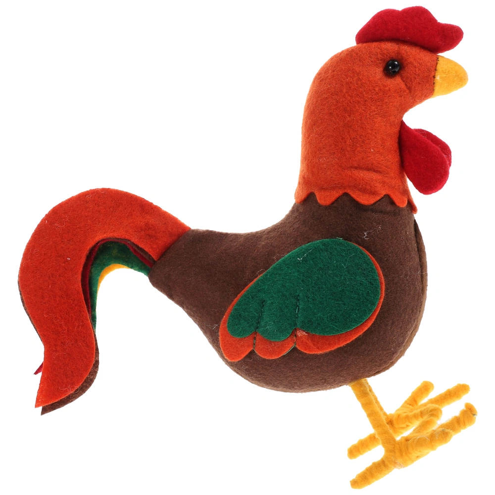 Thanksgiving Stuffed Rooster Simulation Rooster Desktop Ornament Sofa Decoration Home Decor