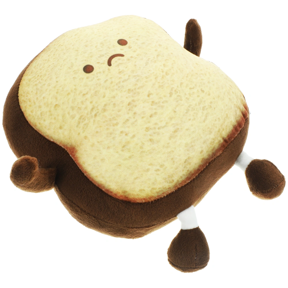 Plush Bread Toy Plush Ball Cushion Toy Home Office Toast Cushion for Gift