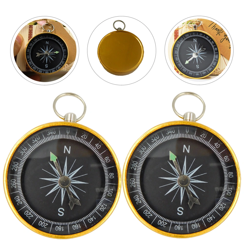 3Pcs Pocket Compass Camping Compass Vintage Compass Keychain Compass for Survival Use