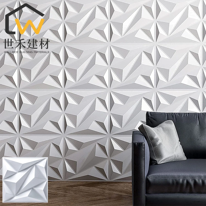 6pcs Wall Decor Flame-retardant Interior 3D Wall Decor Living Room Wall Panel