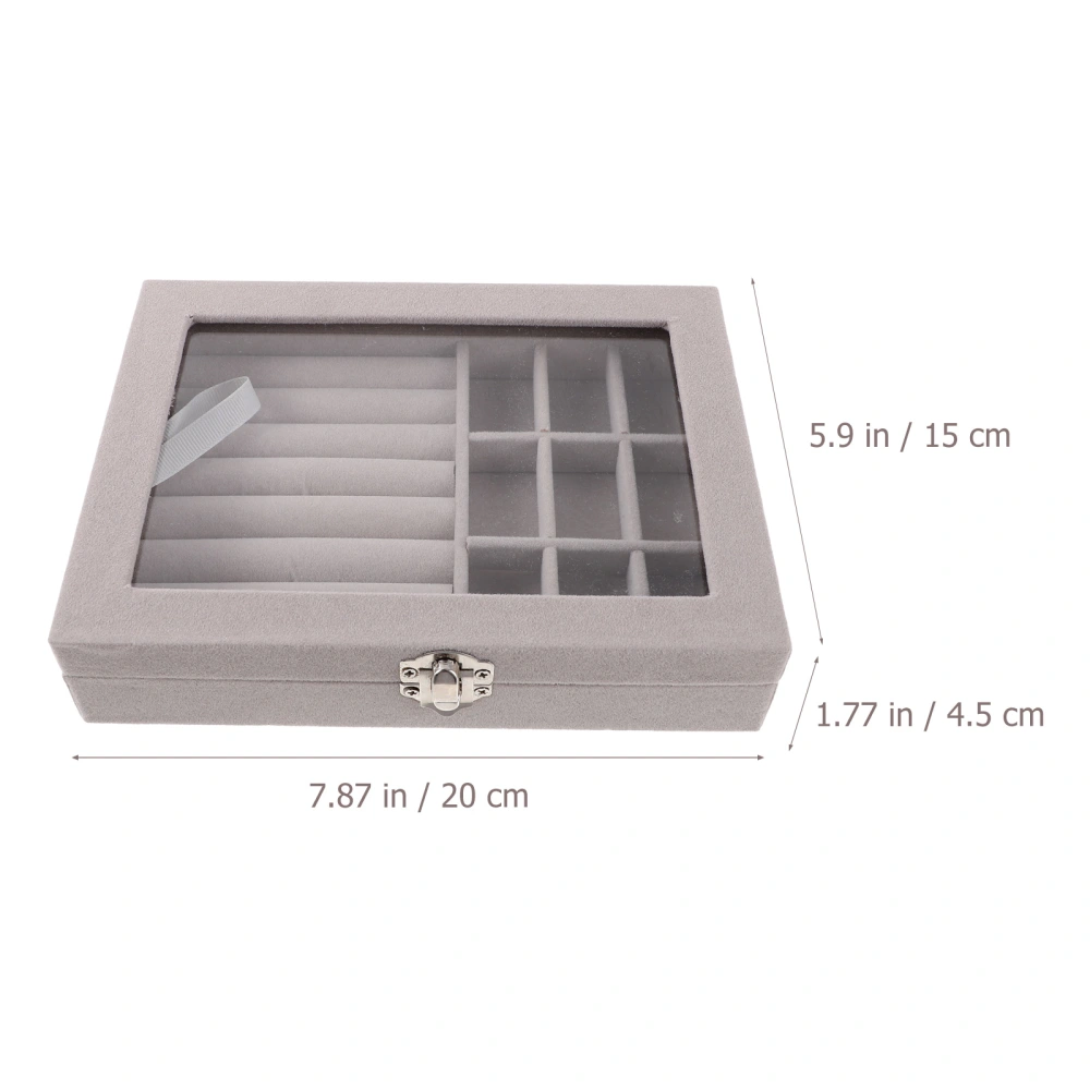 Compartment Jewelry Display Box Portable Earring Necklace Storage Holder Large Jewelry Organizer