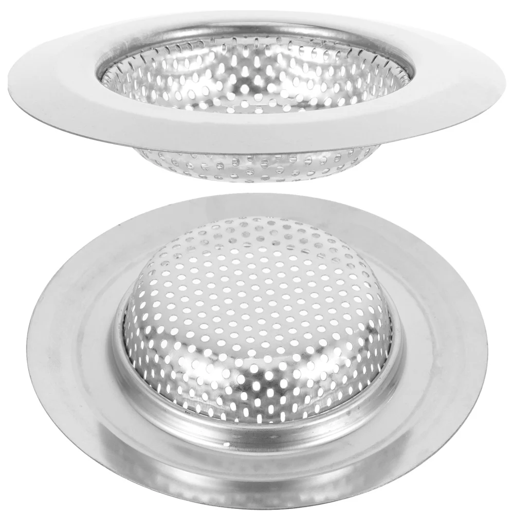 2pcs Sink Filter Stainless Steel Sink Strainer Basket Hair Catcher Filter